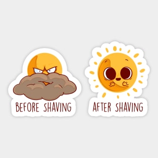 Before and After Shaving Sticker